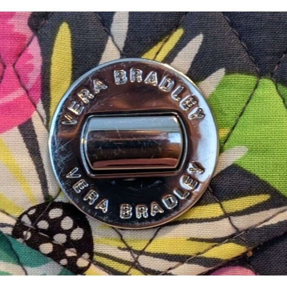 Vera Bradley Jazzy Blooms Wristlet Quilted Purse Wallet Turn Clasp Floral Boho - Picture 2 of 13